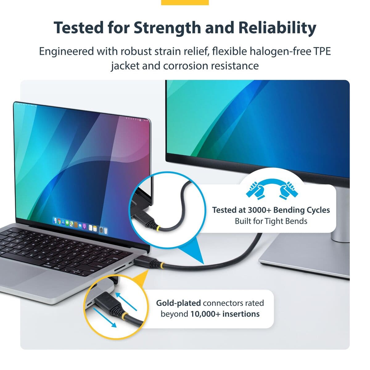 Kabel HDMI Startech HDMI21-CBL-8K60-2M Svart 2 m — thumbnail 5