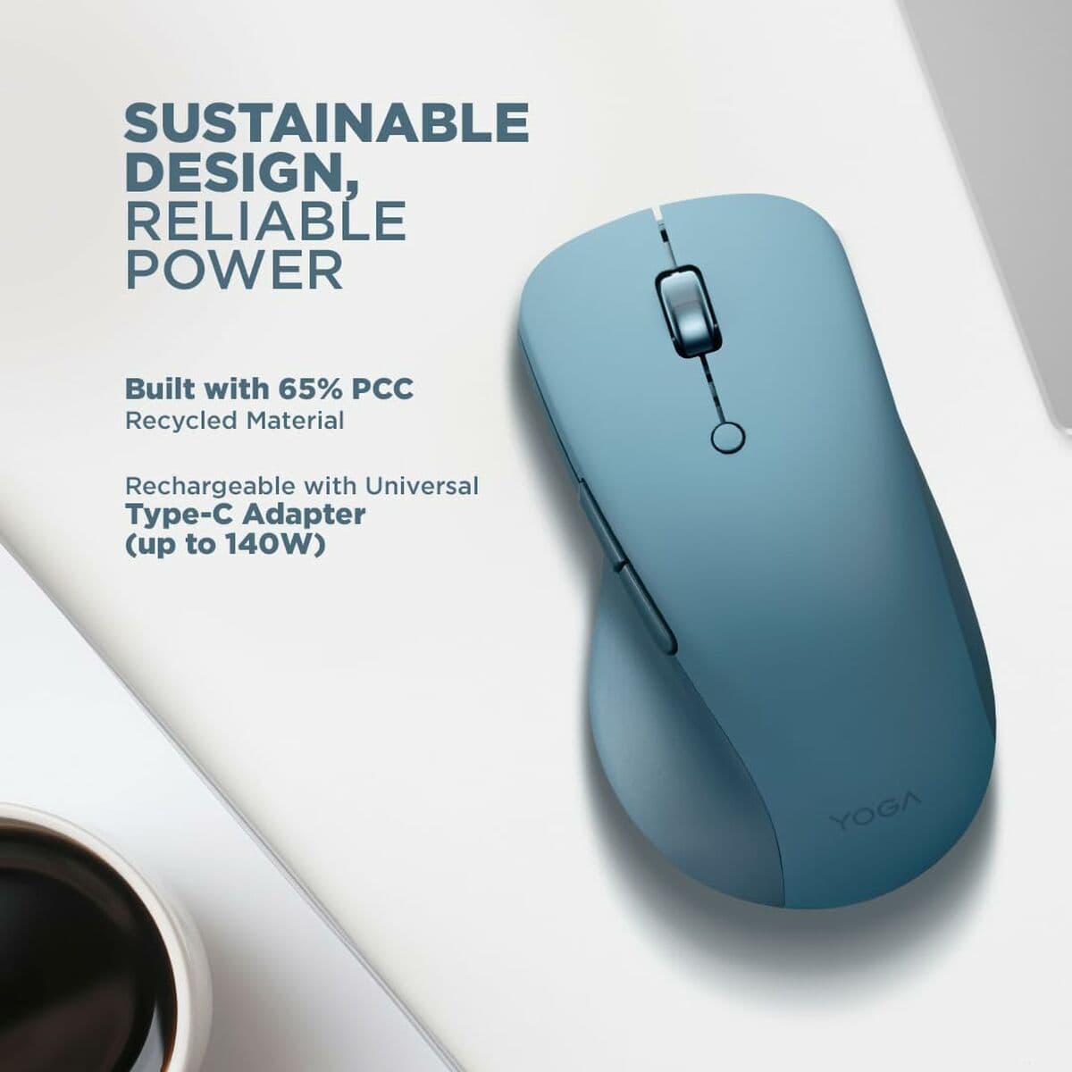 Mus Lenovo GY51P14335 Blå Svart Turkos 2400 dpi — thumbnail 10