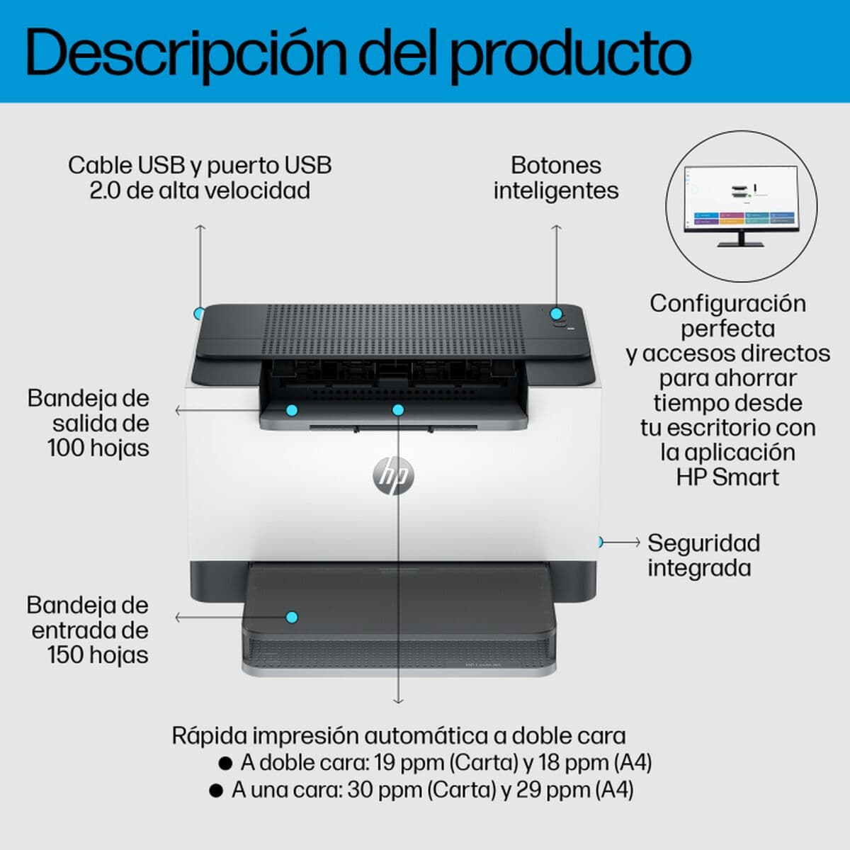 Laserskrivare svartvit HP M209D — thumbnail 12