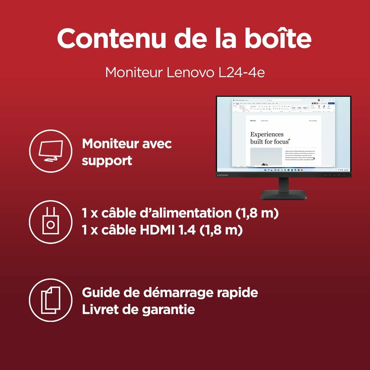 Monitor Lenovo 68C2KAC1EU Full HD 24" 23,8" — thumbnail 14