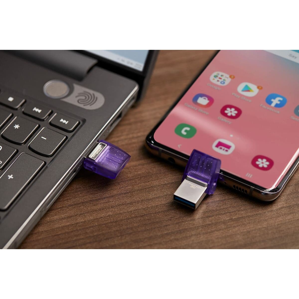 USB-minne Kingston microDuo 3C Purpur Violett 64 GB — thumbnail 27