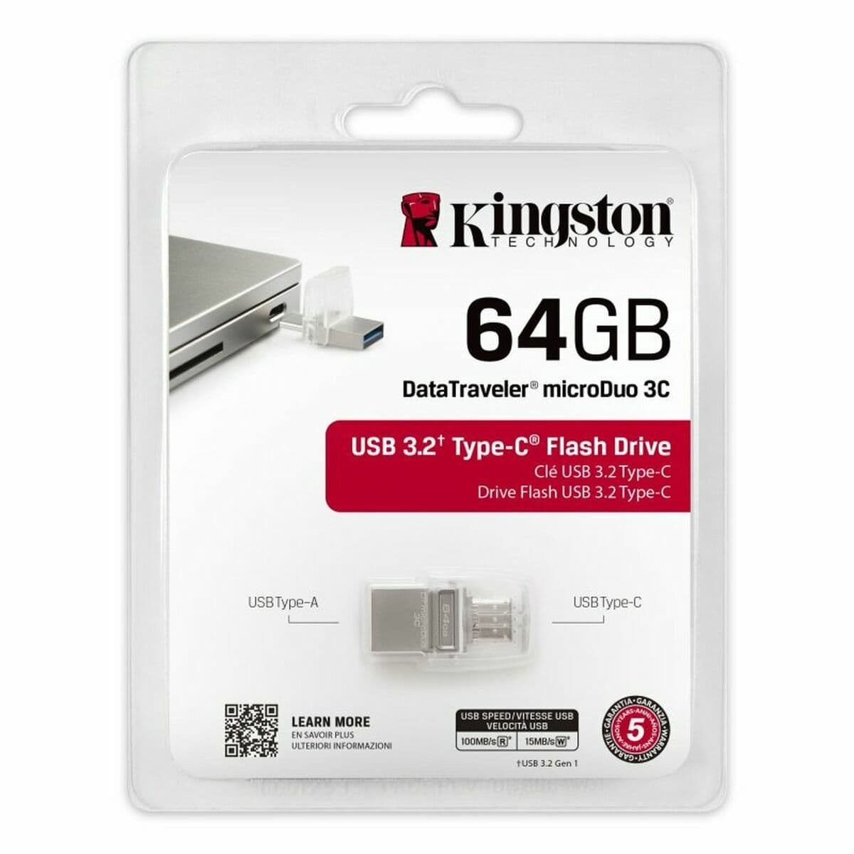 USB-minne Kingston microDuo 3C Purpur Violett 64 GB — thumbnail 46