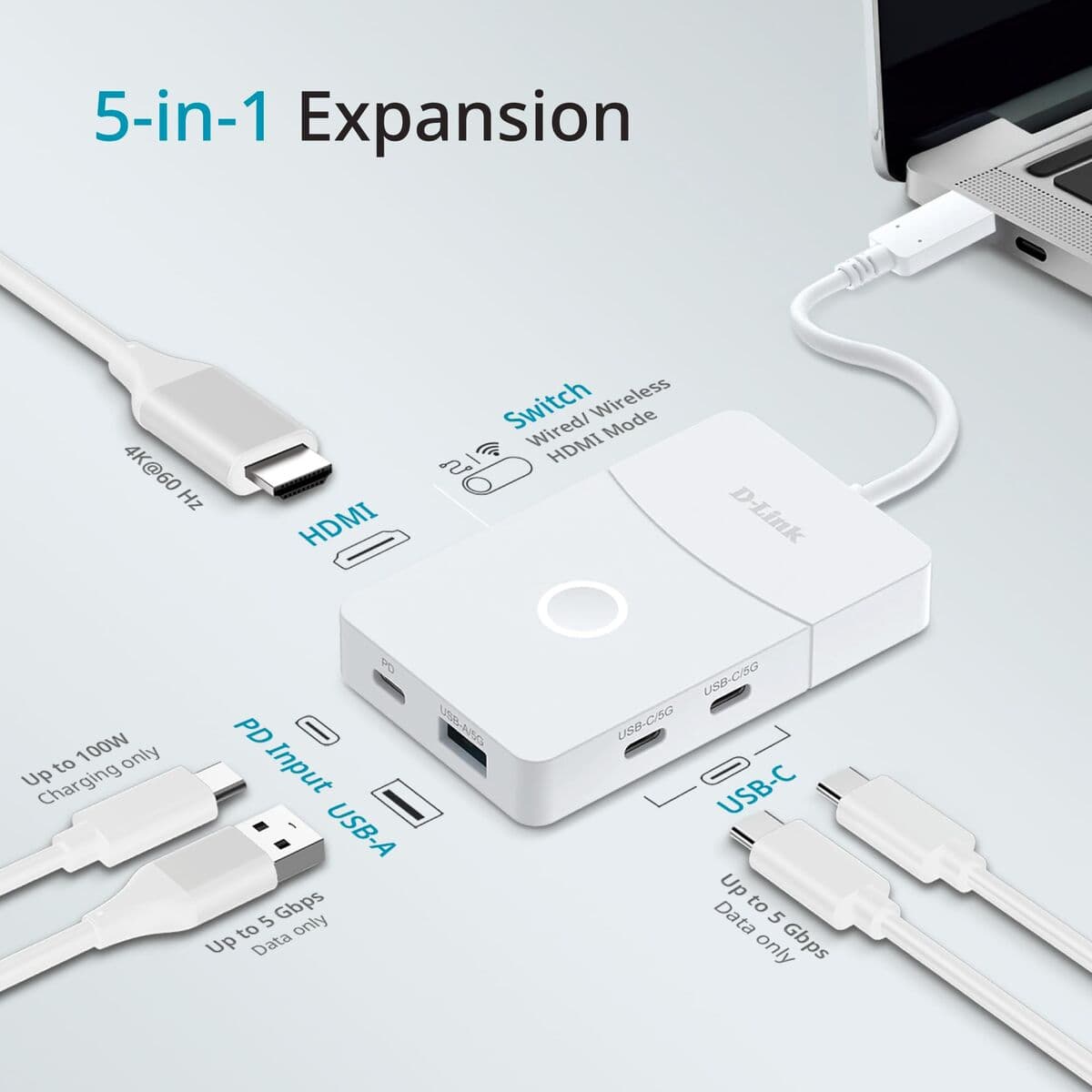 USB-HUB D-Link DUP-501 Vit — thumbnail 9