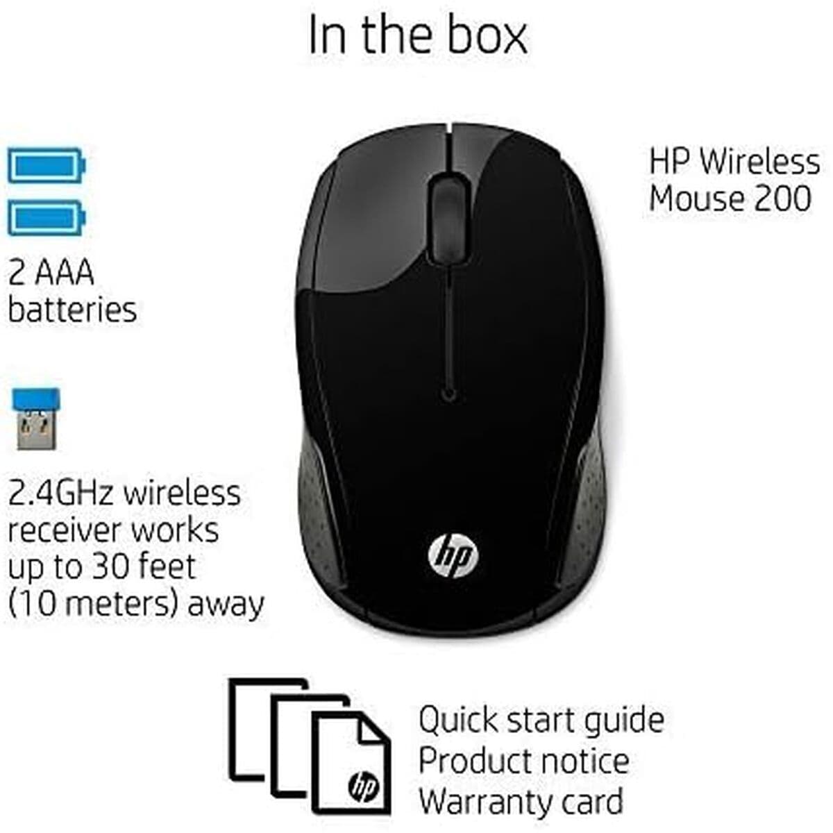 Trådlös Mus HP Wireless Mouse 200 Svart 1000 dpi — thumbnail 24