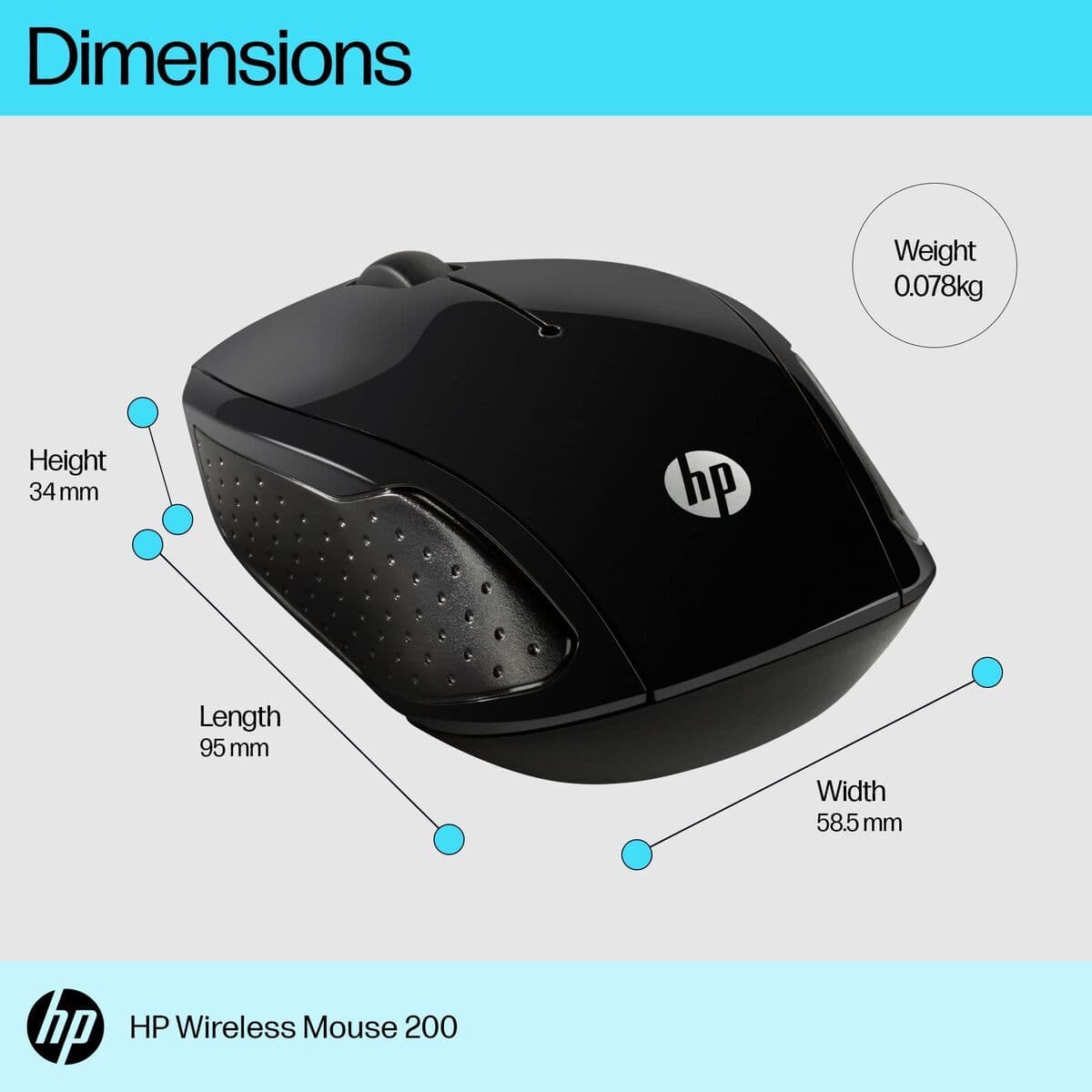 Trådlös Mus HP Wireless Mouse 200 Svart 1000 dpi — thumbnail 32