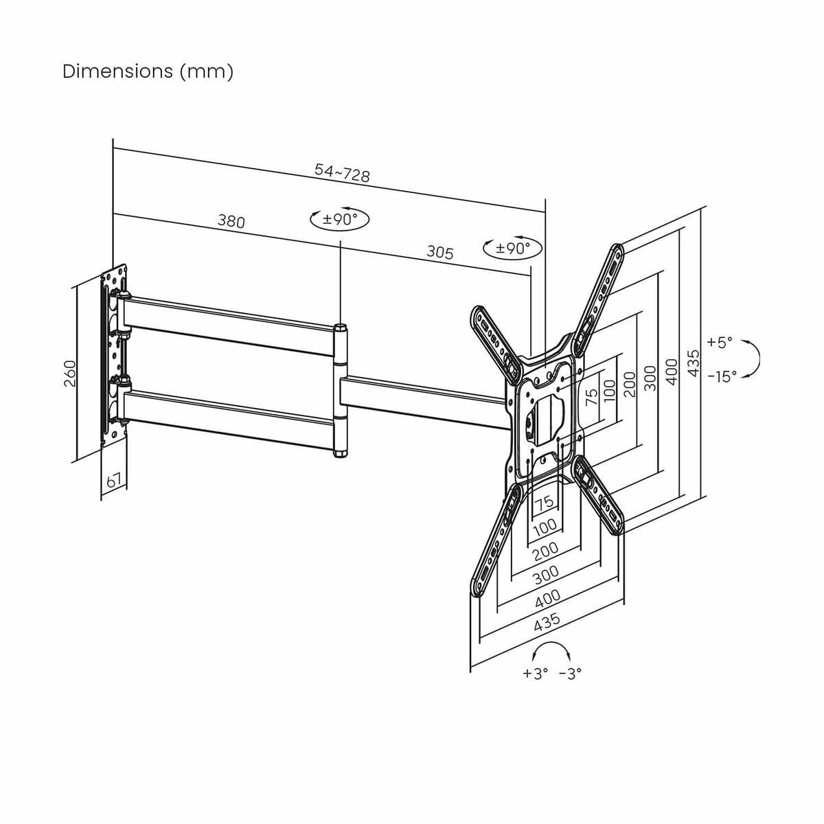 TV-fäste Aisens ECO GIRA INCLIN NIVEL 65" — thumbnail 5