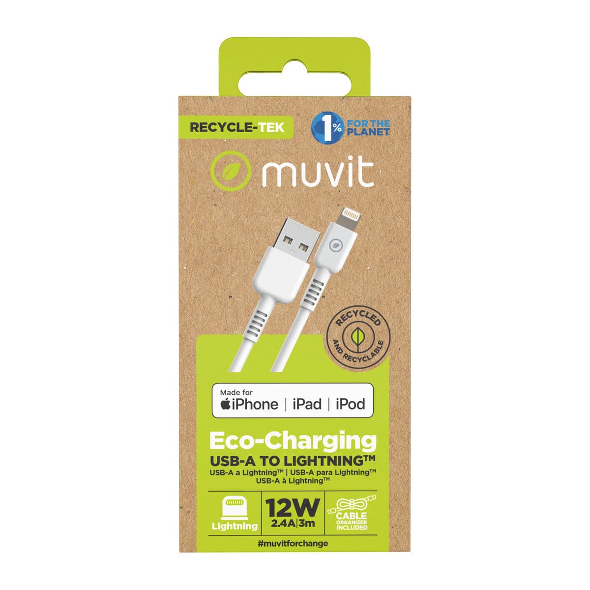 Kabel USB till Lightning Muvit for Change Vit — thumbnail 5