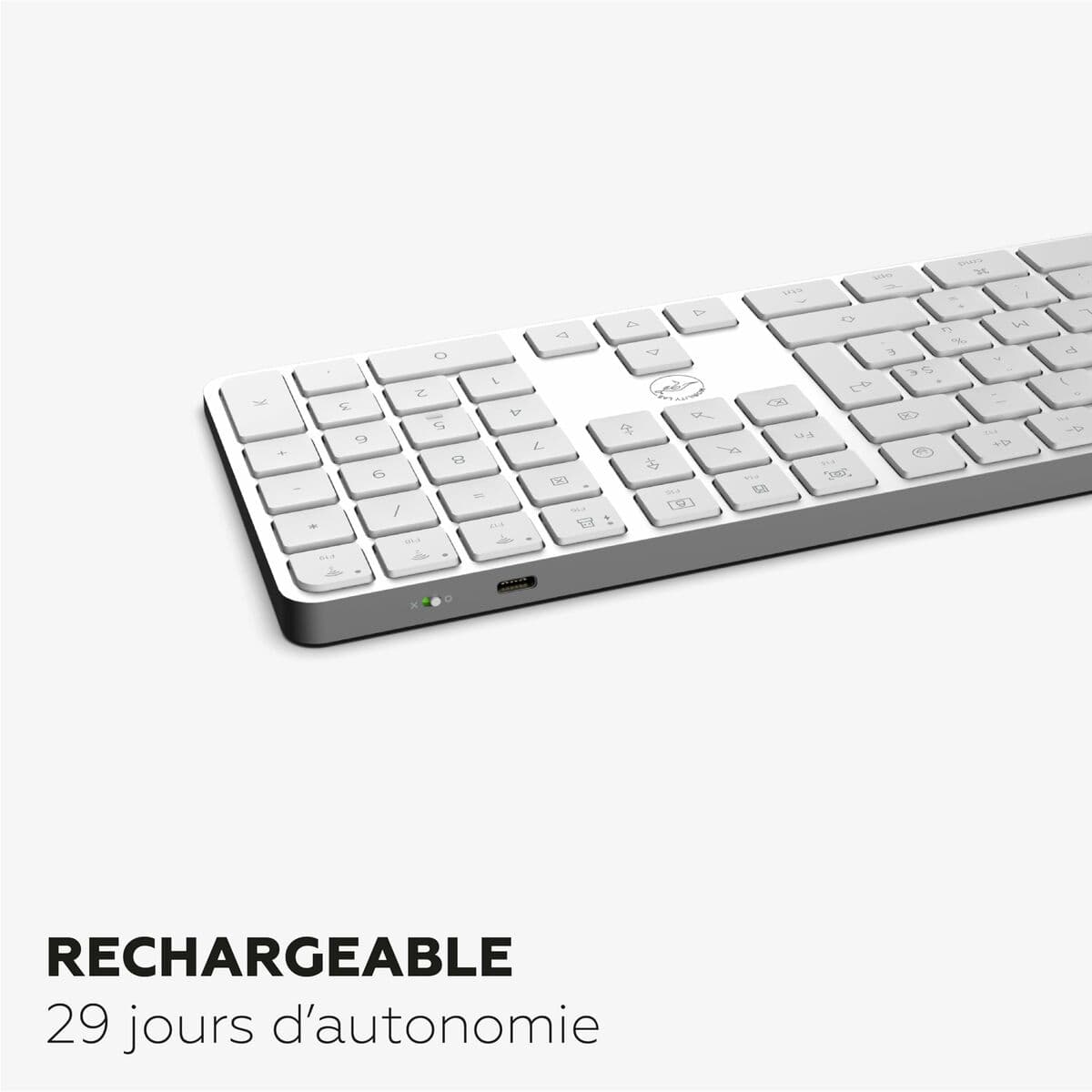 Tangentbord Mobility Lab KMP2000W Vit — thumbnail 10