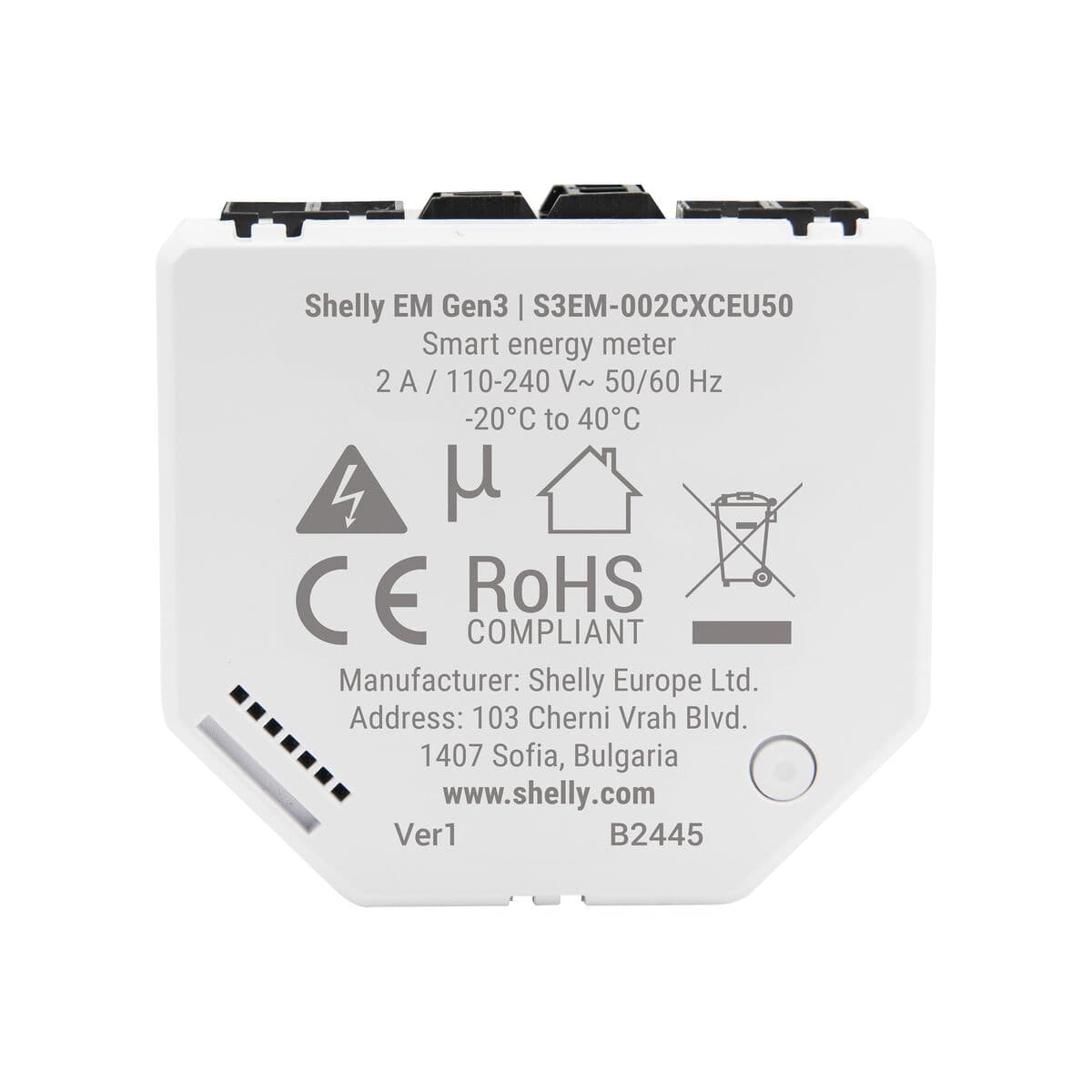 Wi-Fi strömbrytarmodul Shelly EM GEN3 + 50 A CT — thumbnail 5