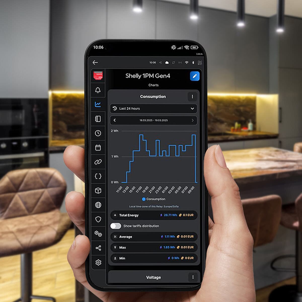 Smartkontakt OR: Intelligent Kontakt Shelly S4SW-001P16EU Bluetooth Wi-Fi Bluetooth 5.0 10 A — thumbnail 10