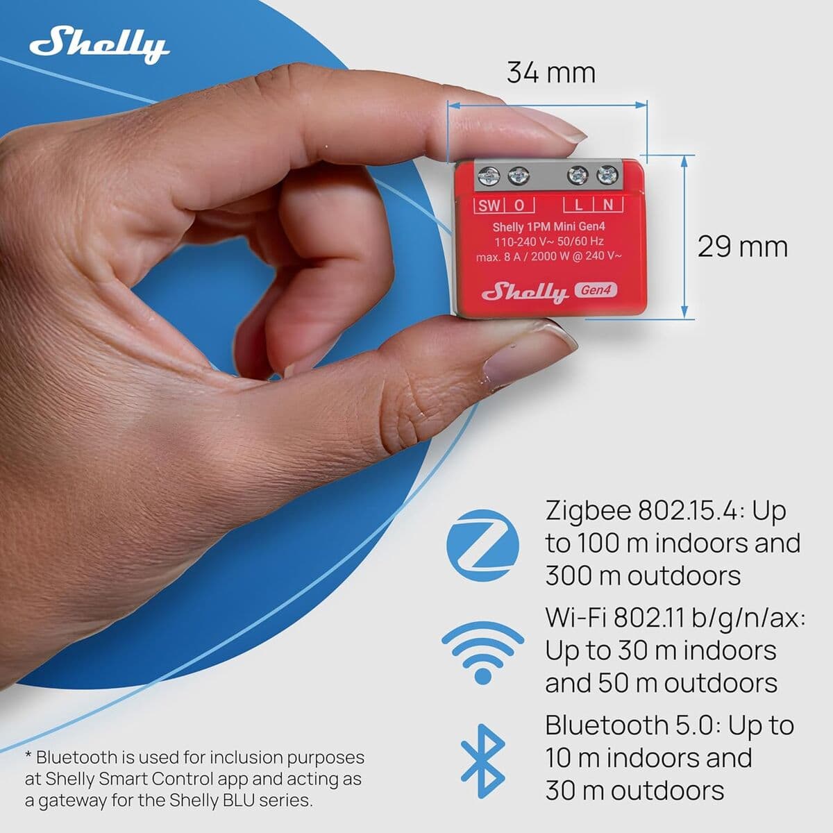 Smartkontakt OR: Intelligent Kontakt Shelly S4SW-001P8EU Bluetooth Wi-Fi Bluetooth 5.0 — thumbnail 17