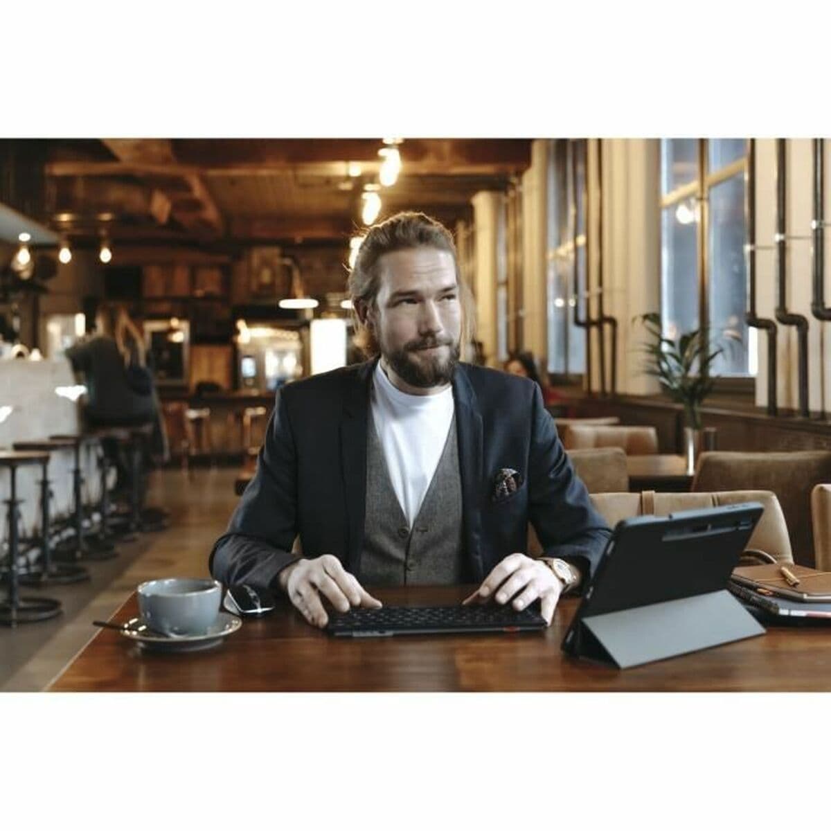 Tangentbord Cherry KW 9200 MINI Qwerty Spanska Svart — thumbnail 18