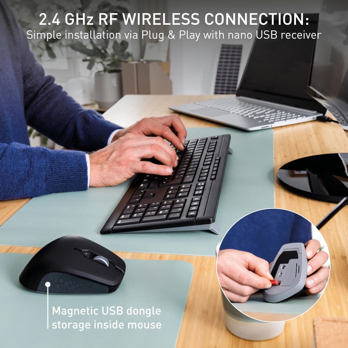 Tangentbord och Mus Cherry JD-8550ES-2 Svart spanska QWERTY — thumbnail 5