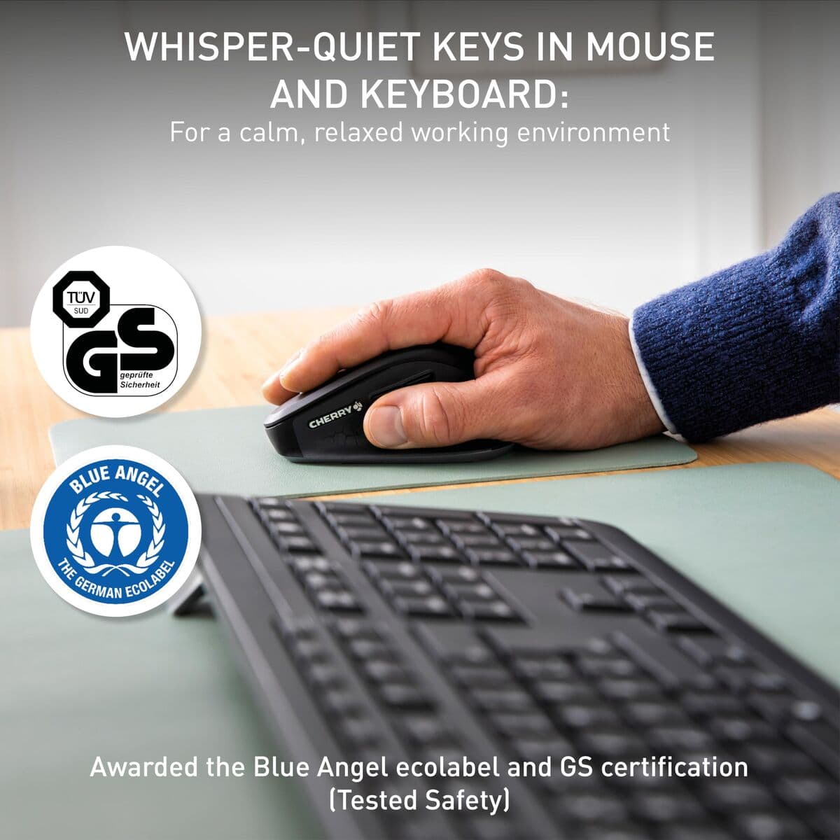 Tangentbord och Mus Cherry JD-8550ES-2 Svart spanska QWERTY — thumbnail 2