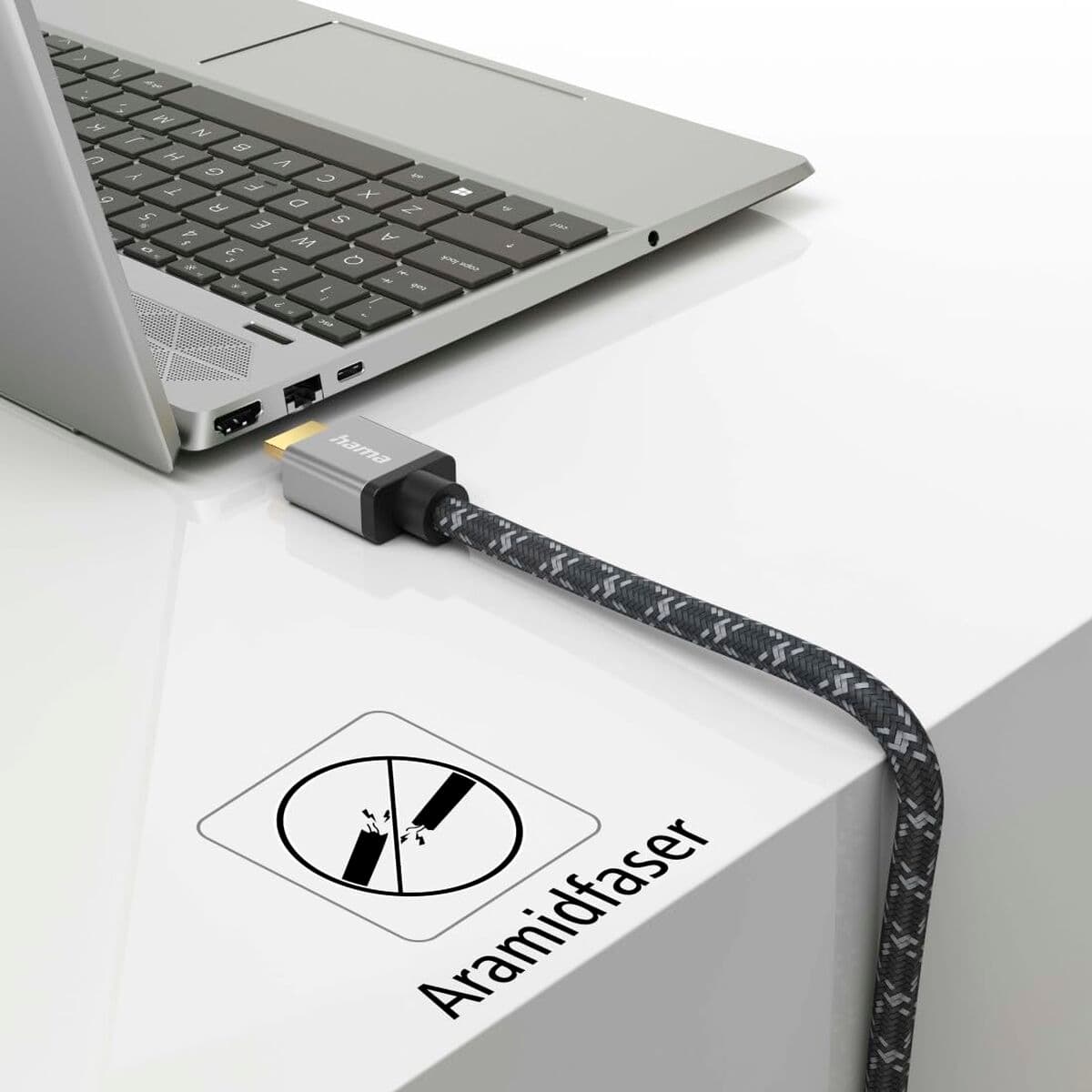 Kabel HDMI Hama 00205240 Svart Grå 3 m — thumbnail 3