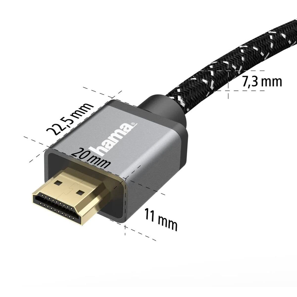 Kabel HDMI Hama 00205240 Svart Grå 3 m — thumbnail 7