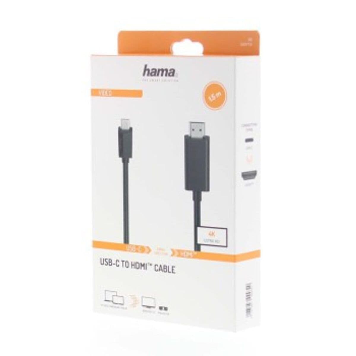 USB-C till HDMI Kabel Hama 00200718 1 m Svart — thumbnail 2