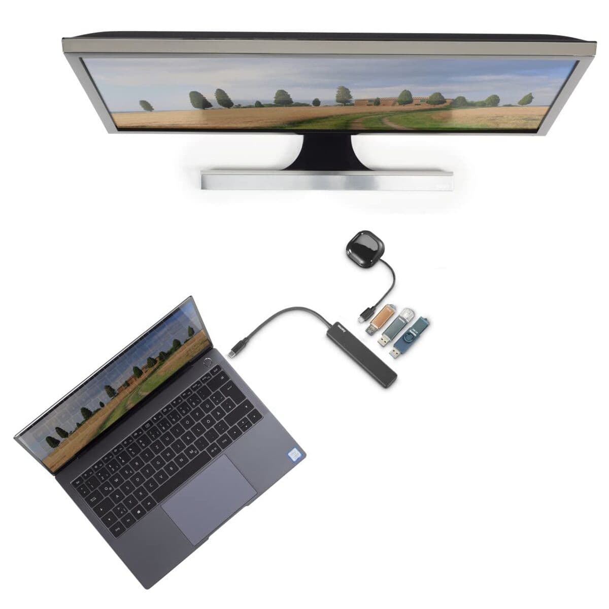 USB-HUB Hama 00200117 Svart 60 W — thumbnail 6