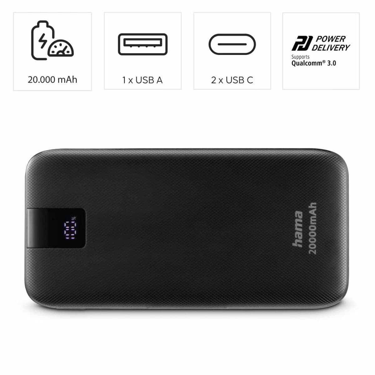 Laptopbatteri Hama 00201719 Antracitgrå 20000 mAh — thumbnail 21