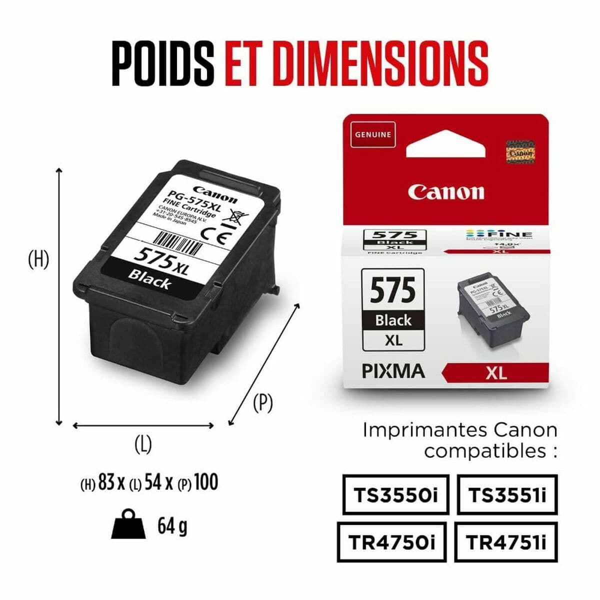 Original Bläckpatron Canon PG-575XL Svart — thumbnail 9