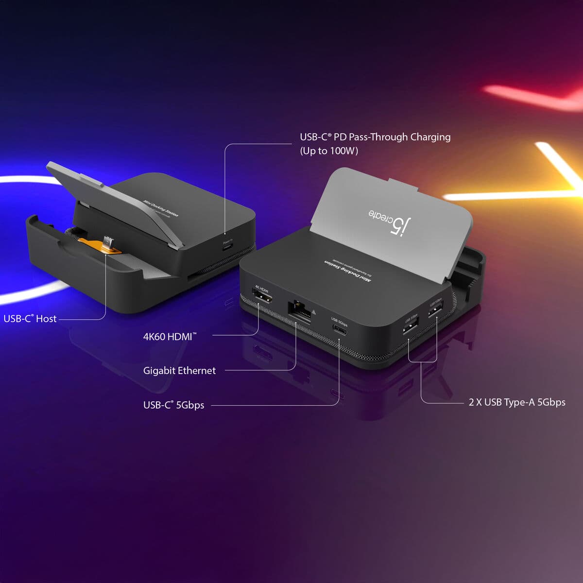 USB-HUB j5create JCD624-N Svart Grå — thumbnail 7