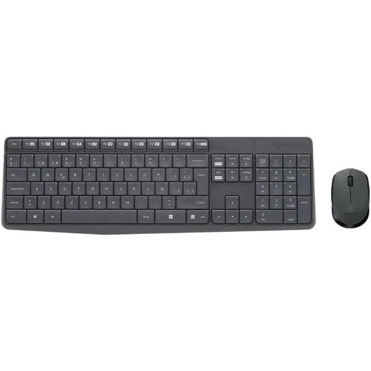 Trådlöst Tangentbord och Mus Logitech 920-007919 Svart Grå Qwerty Spanska — thumbnail 5