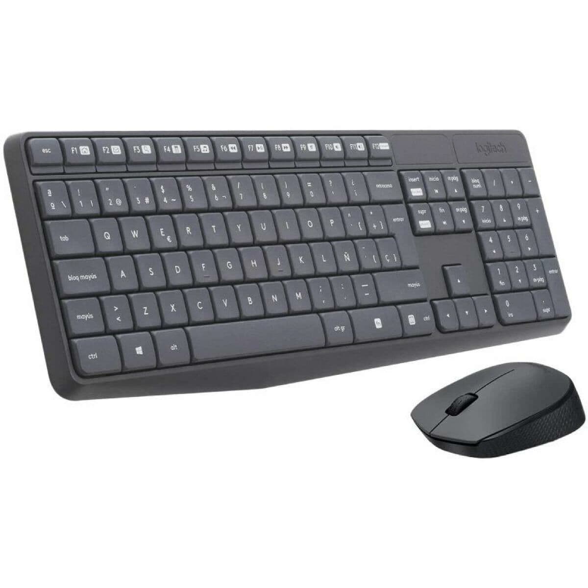 Trådlöst Tangentbord och Mus Logitech 920-007919 Svart Grå Qwerty Spanska — thumbnail 4