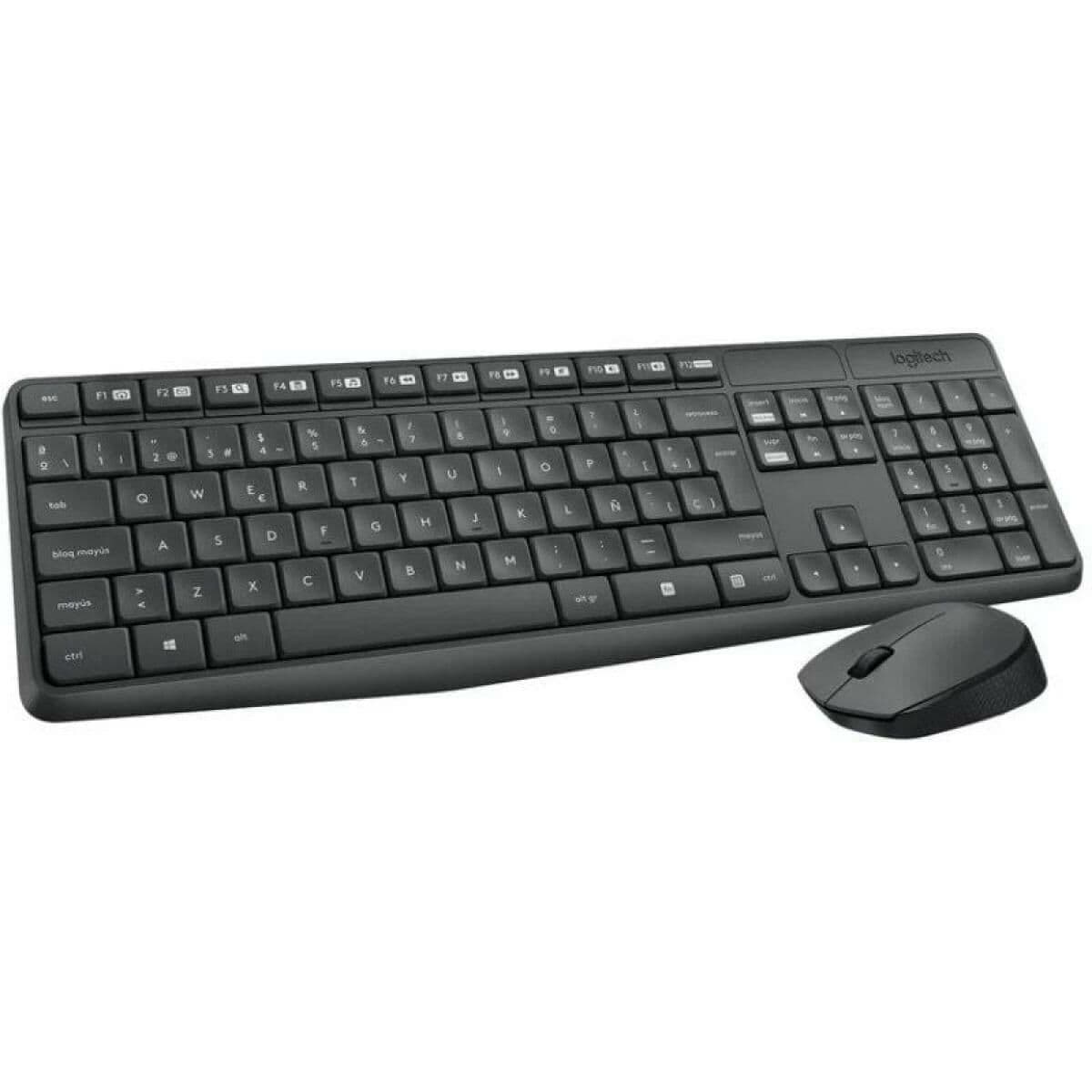 Trådlöst Tangentbord och Mus Logitech 920-007919 Svart Grå Qwerty Spanska — thumbnail 3