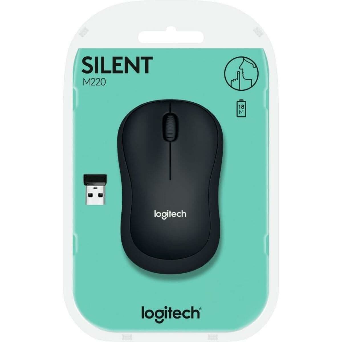 Trådlös optisk mus Logitech Silent M220 Silent Grå 1000 dpi — thumbnail 2