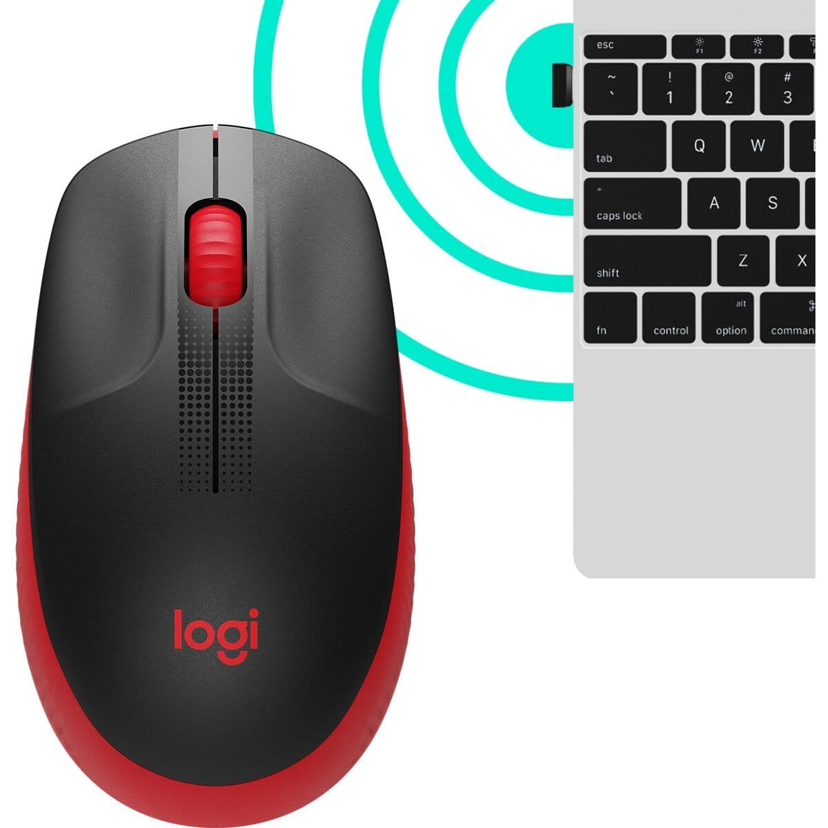 Trådlös Mus Logitech M190 Röd 1000 dpi — thumbnail 6