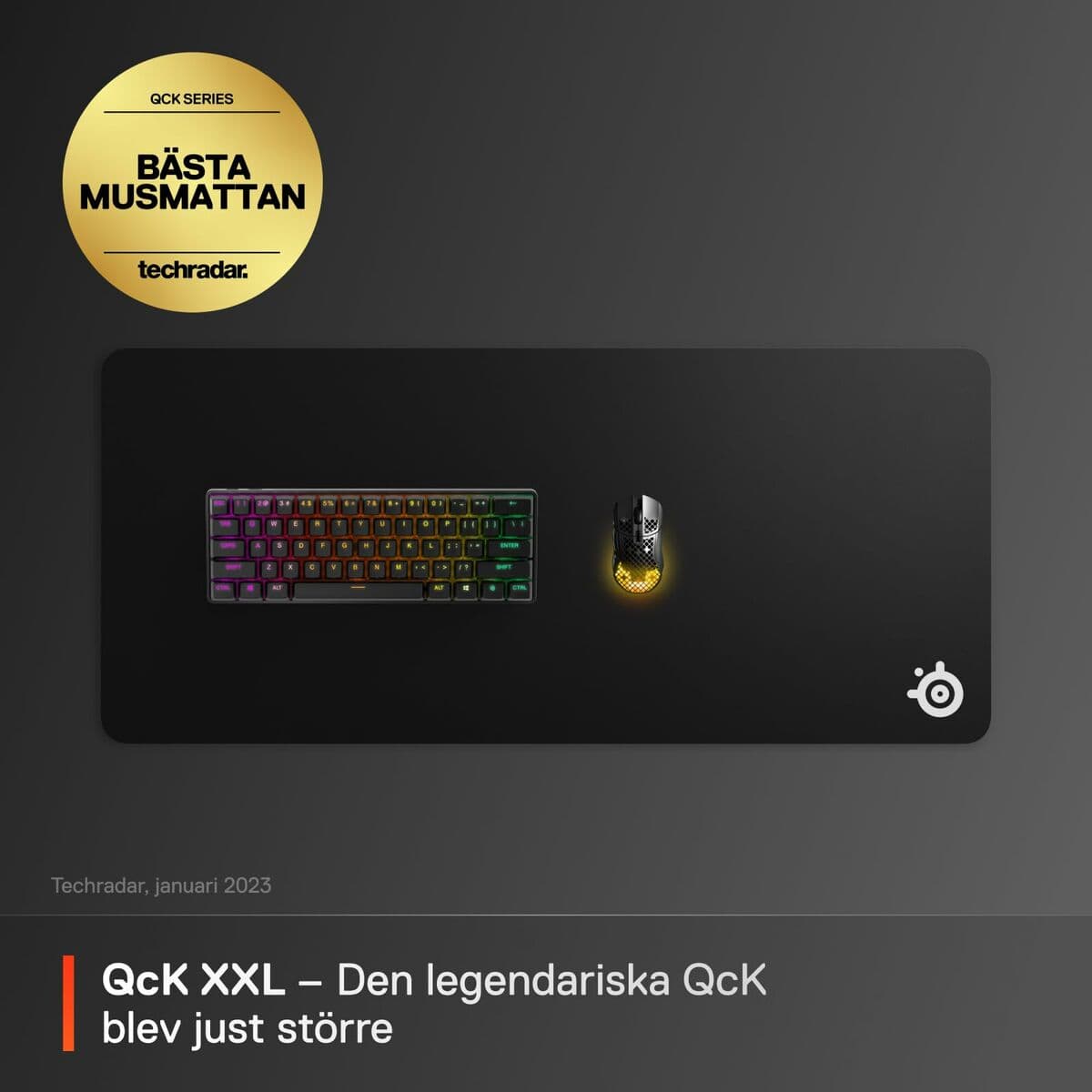 Musmatta SteelSeries SteelSeries QcK XXL Svart 90 x 40 cm — thumbnail 8