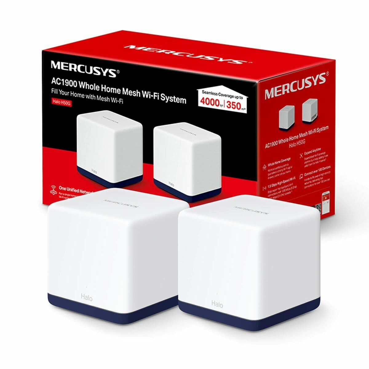 Anslutningspunkt Mercusys Halo H50G(2-pack) Vit 2 antal — thumbnail 29