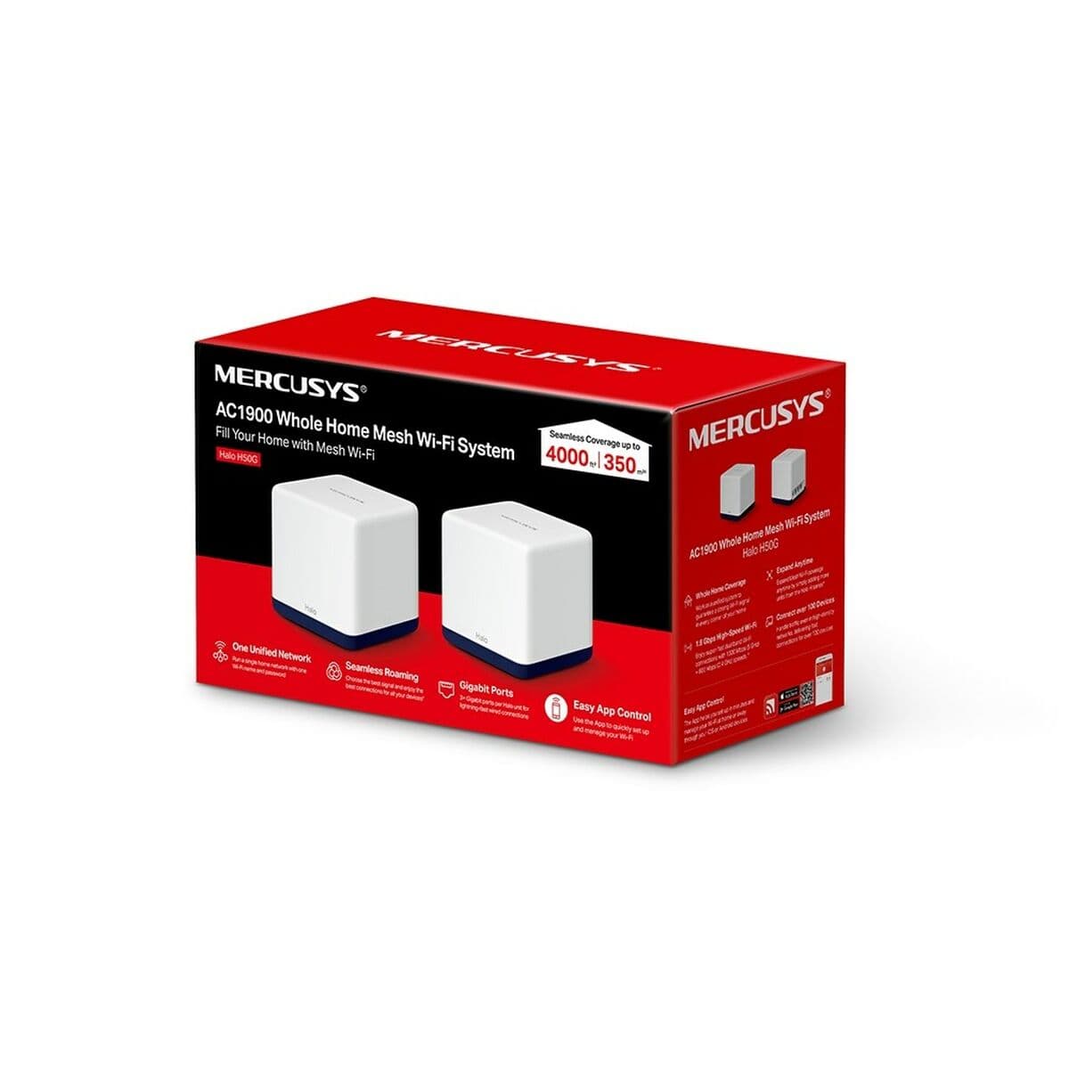 Anslutningspunkt Mercusys Halo H50G(2-pack) Vit 2 antal — thumbnail 3