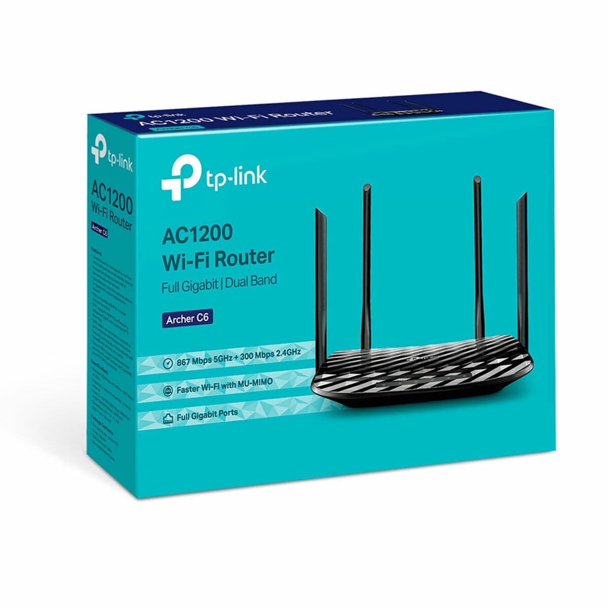 Router TP-Link AC1200 Svart — thumbnail 2