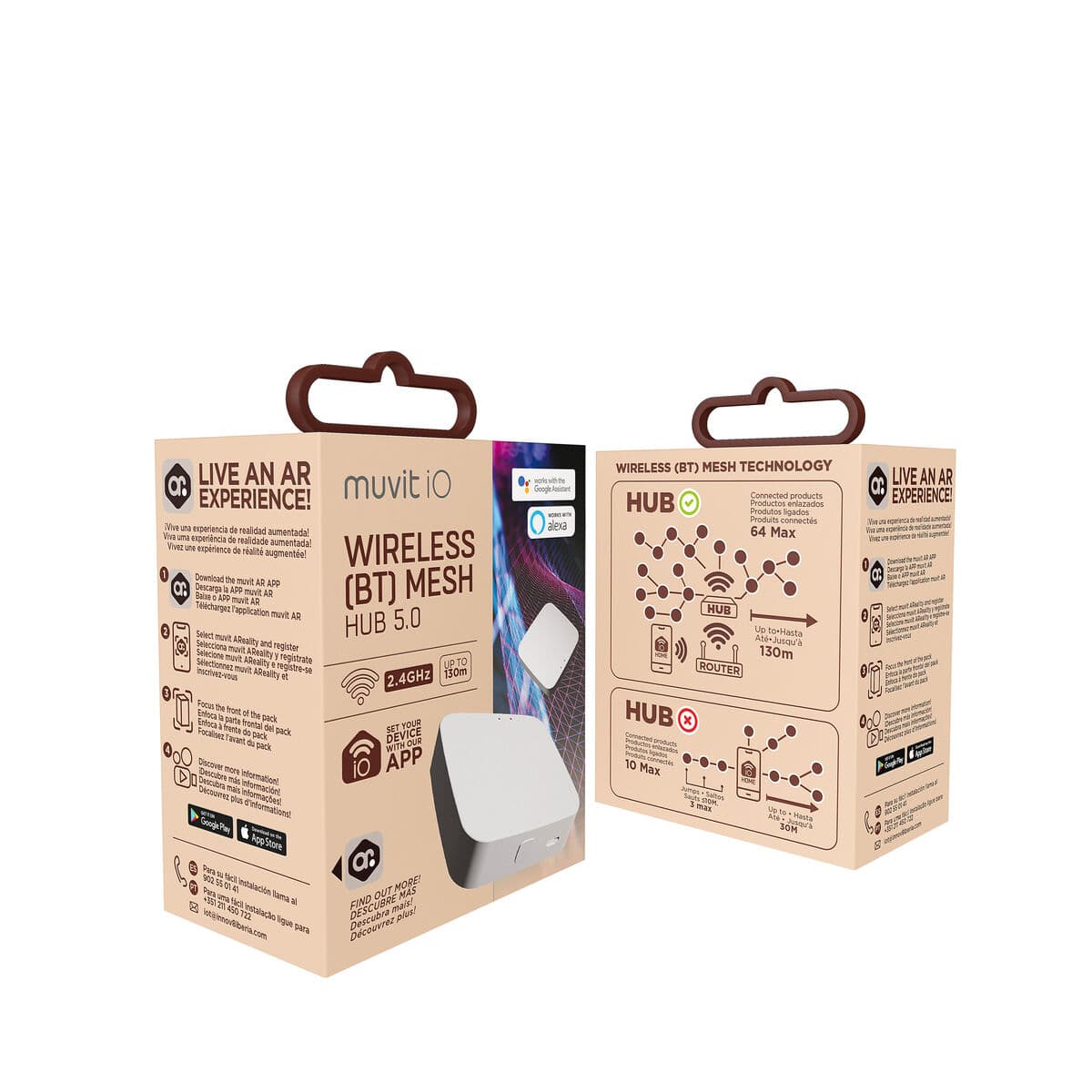 Anslutningspunkt muvit iO Wireless Mesh Hub Vit — thumbnail 7