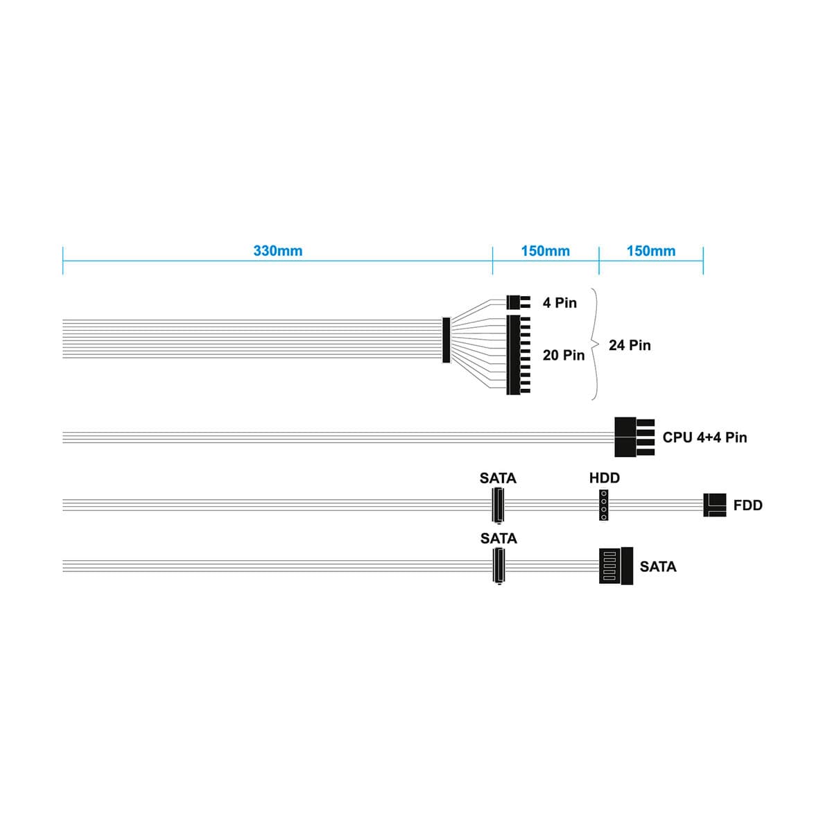 Strömtillförsel Aisens ASPC-500TFX-SEO 500 W 50 W — thumbnail 2