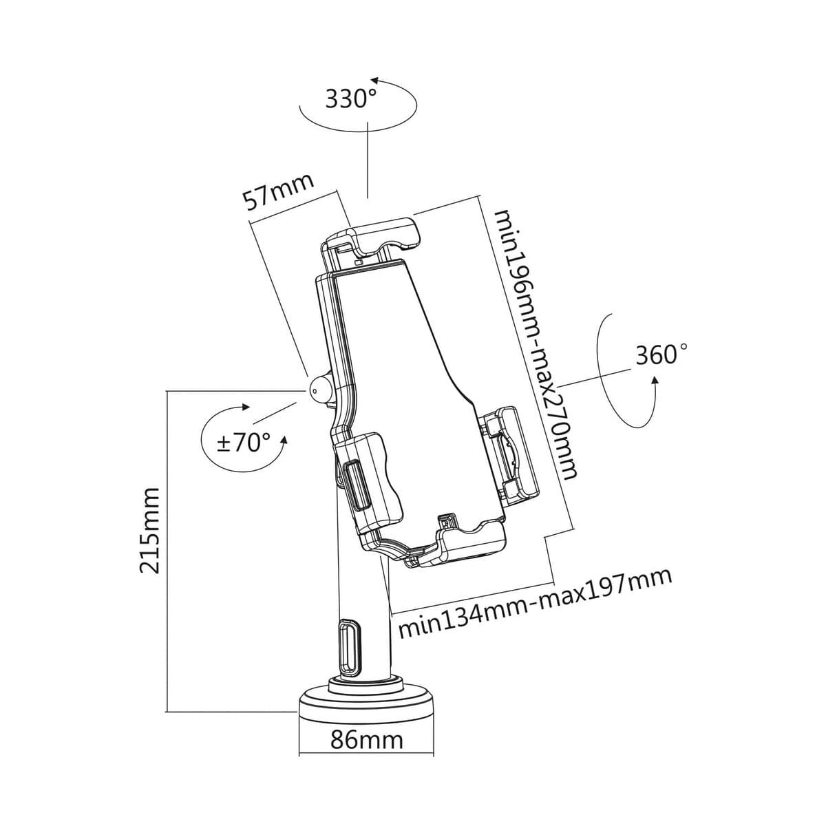 Hållare till Läsplatta Aisens MS1P02-111 Stöldskyddad — thumbnail 15