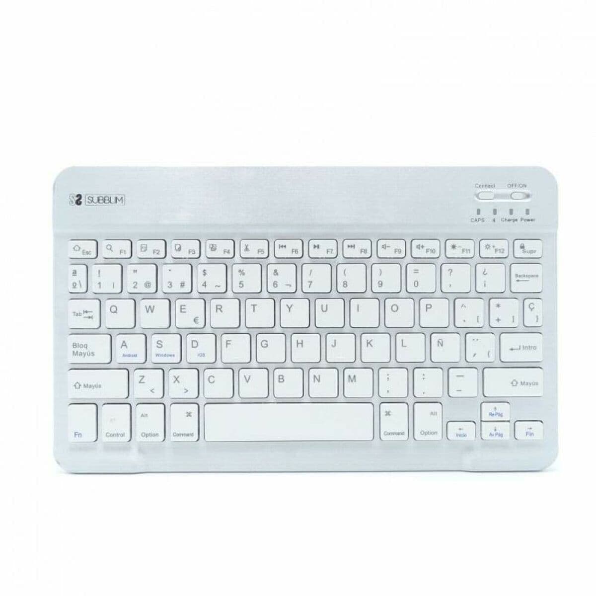 Bluetooth Tangentbord Subblim SUB-KBT-SM0001 Blå Silvrig Qwerty Spanska — thumbnail 2