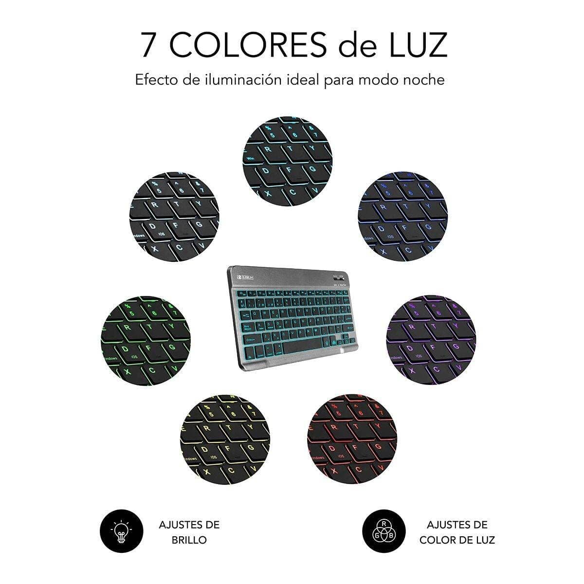 Bluetooth Tangentbord Subblim SUB-KBT-SMBL31 Grå Qwerty Spanska — thumbnail 20