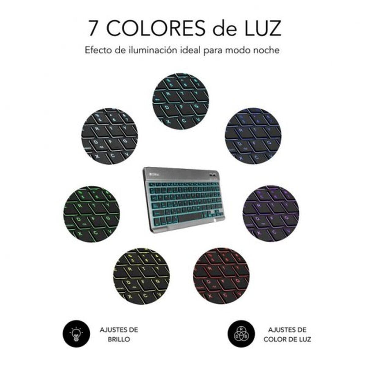 Bluetooth Tangentbord Subblim SUB-KBT-SMBL31 Grå Qwerty Spanska — thumbnail 12