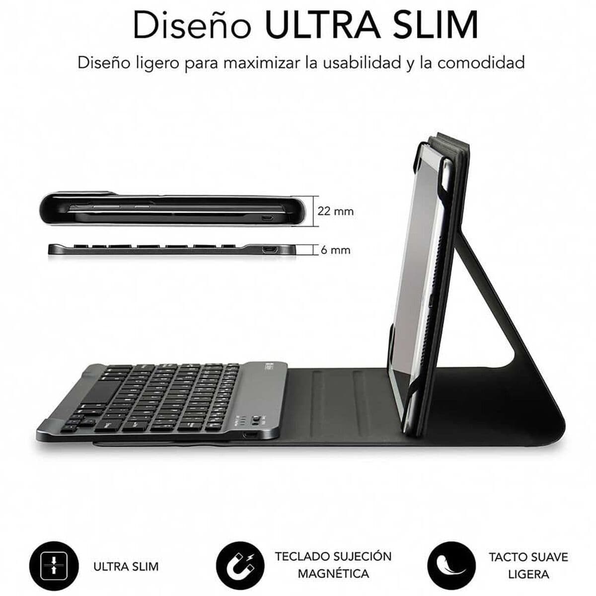 Väska till Läsplatta och Tangentbord Subblim SUB-KT2-BT0001 Svart Grå Qwerty Spanska — thumbnail 11