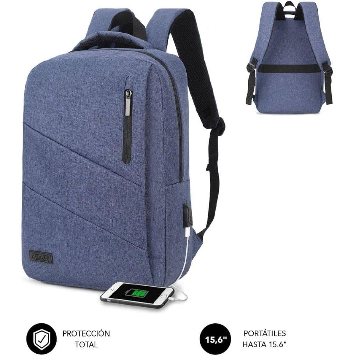 Laptopryggsäck Subblim SUB-BP-2BL2001 Blå — thumbnail 19