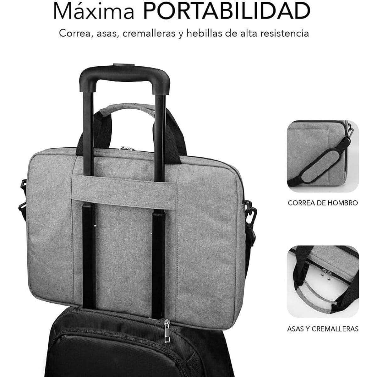 Laptopväska Subblim SUBLB4APLB01 Grå 14" Qwerty Spanska — thumbnail 12