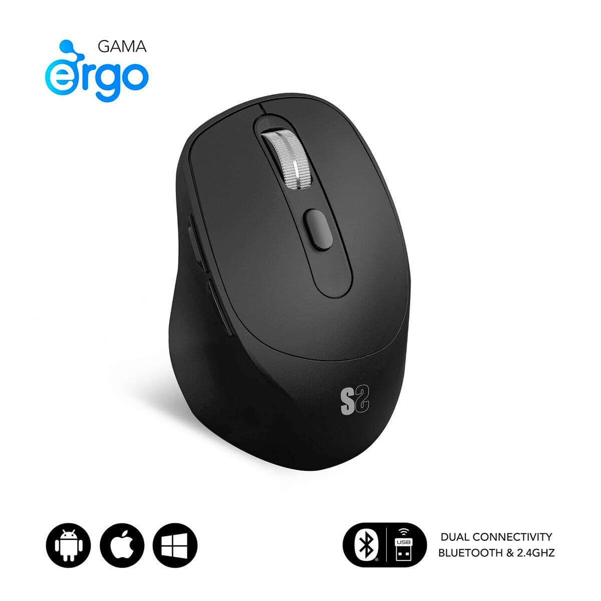 Optisk Mus Subblim SUBMO-EDCON01 Svart 2400 dpi — thumbnail 5