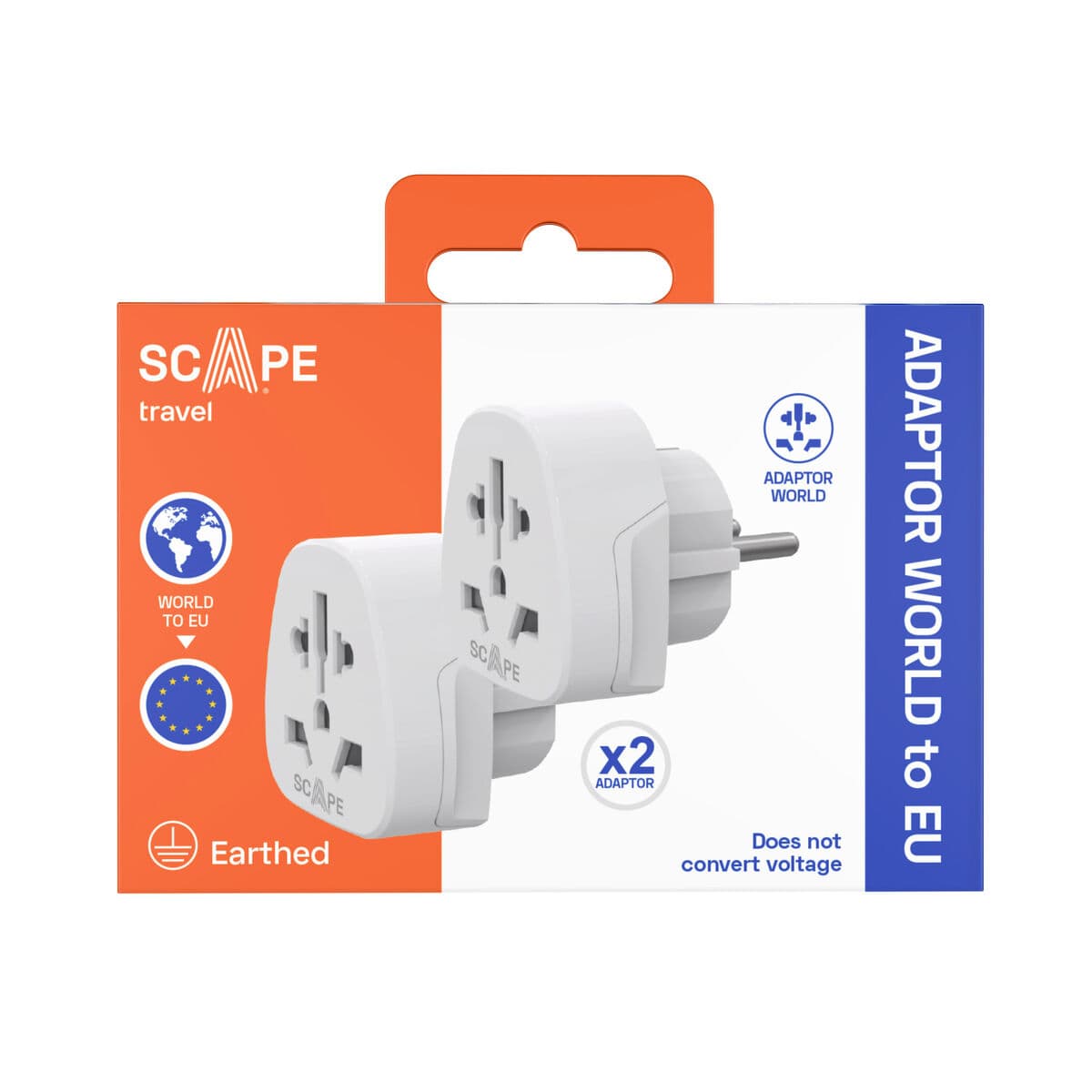 Plugg adapter Scape Travel 830DE (2PCS) Plast — thumbnail 5