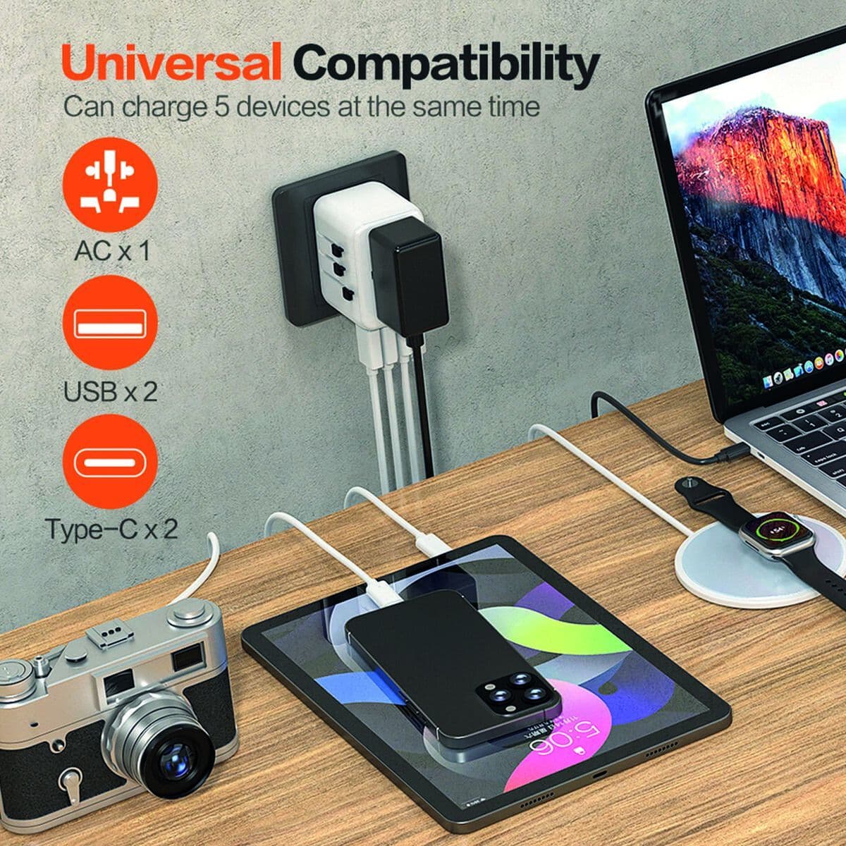 Plugg adapter Scape Travel 651UC Plast — thumbnail 7