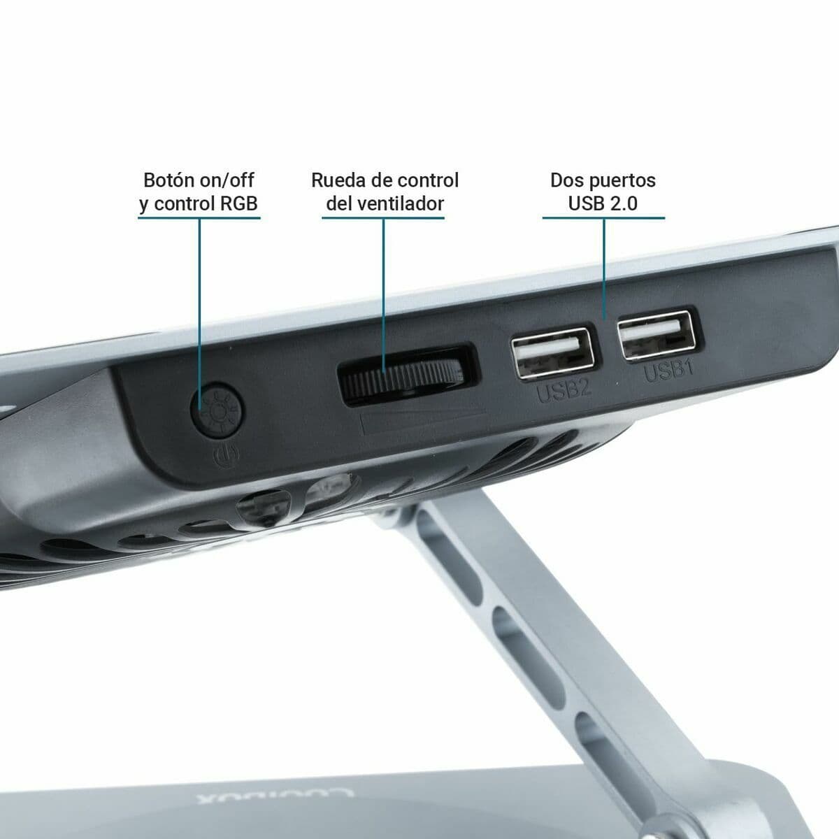 Kylplatta till laptop CoolBox COO-NPC17-AV1 Silvrig — thumbnail 7