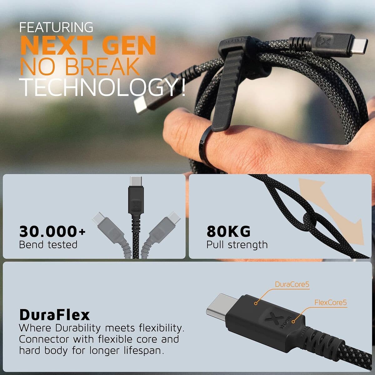 USB-kabel Xtorm CX3081 Svart 3 m — thumbnail 14