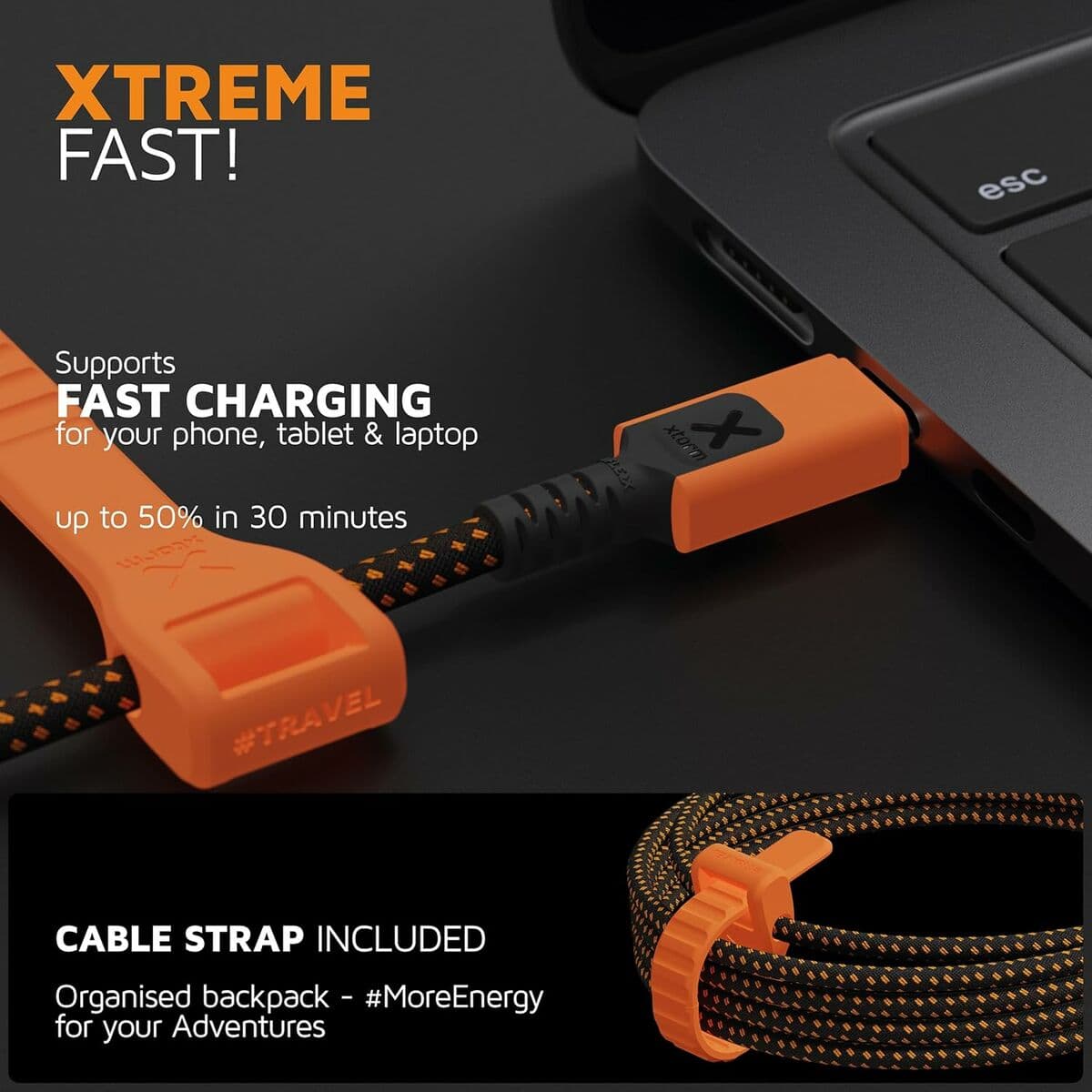 USB-kabel Xtorm CXX2006 Orange — thumbnail 3