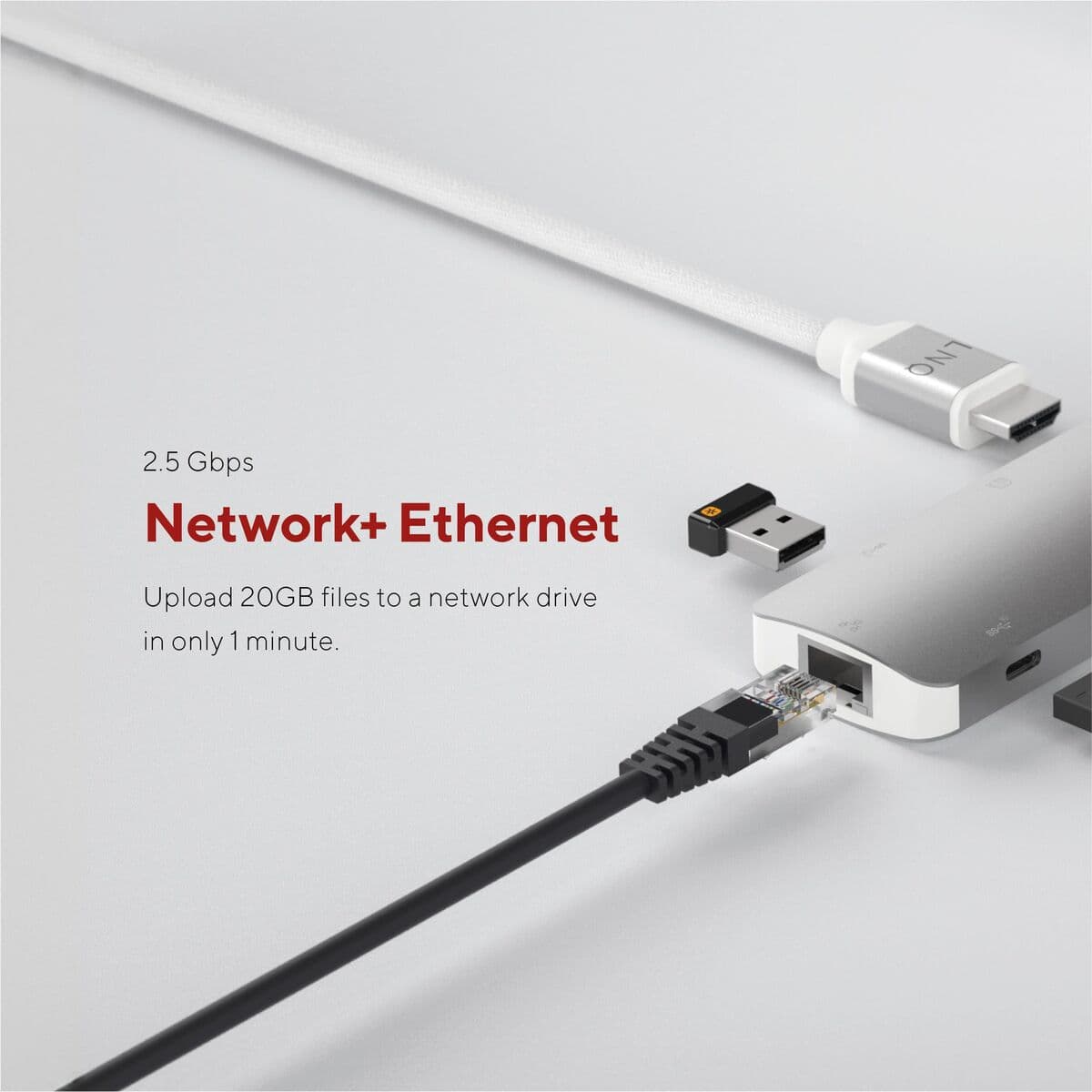 USB-HUB Linq Byelements LQ49081 Vit Grå — thumbnail 10